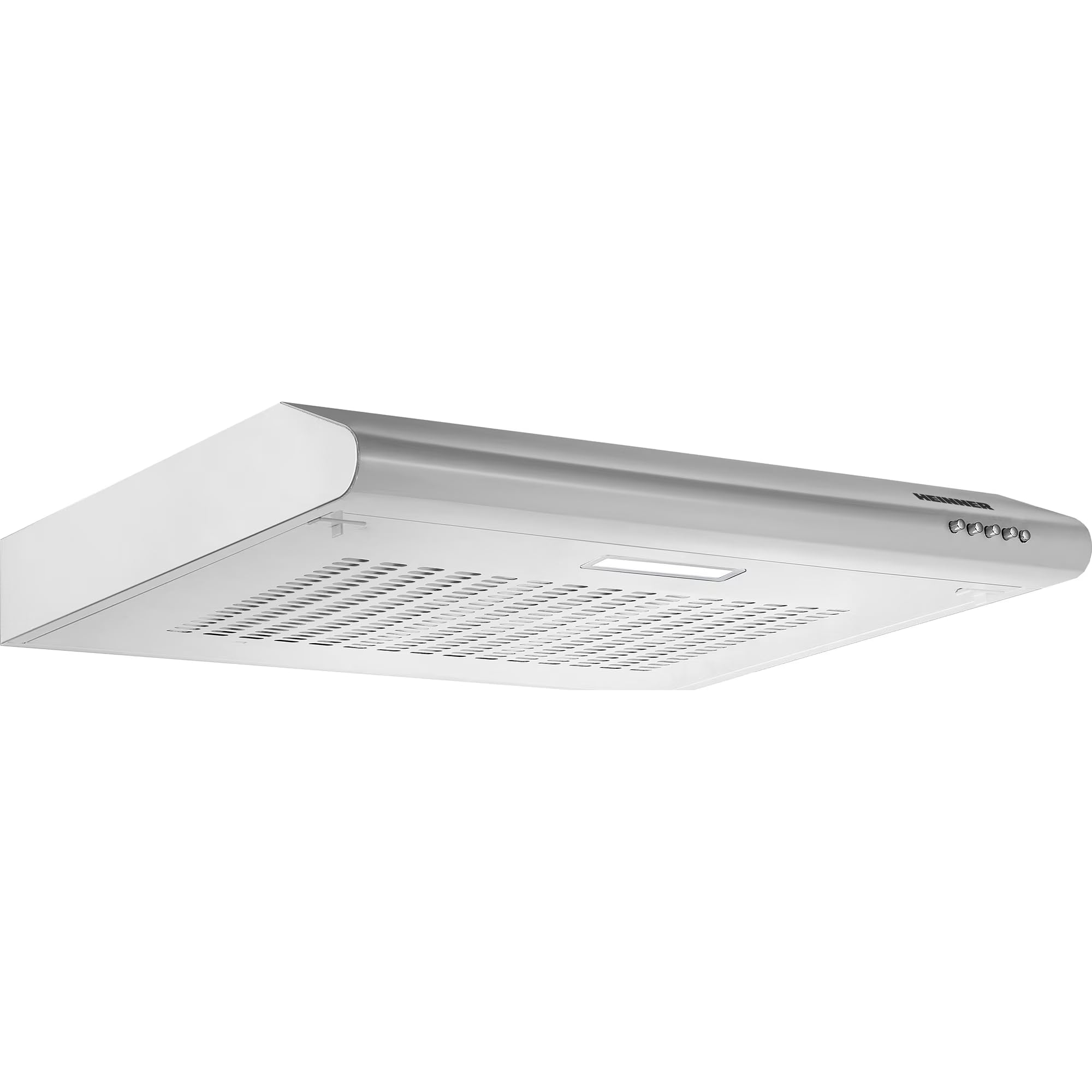CH-201WH 60cm Edelstahl Unterschrank Dunstabzugshaube - 209,7 m³/h Absaugung, 3-Gang-Steuerung, LED-Licht, Aluminiumfilter, 5 Jahre Garantie (Silber)