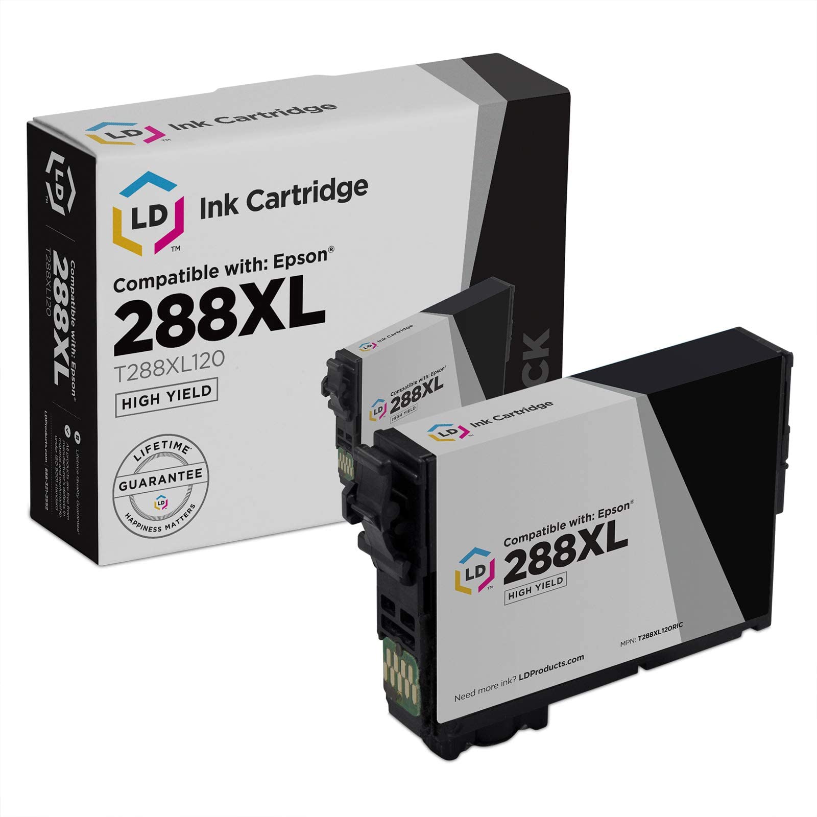 LD Products Remanufactured Ink Cartridge Replacements for T288XL120 Epson 288xl Ink Cartridges High Yield for use in Epson XP446 Expression XP 440 XP330 XP340 XP430 XP434 XP446 XP-330 (Black, 1-Pack)