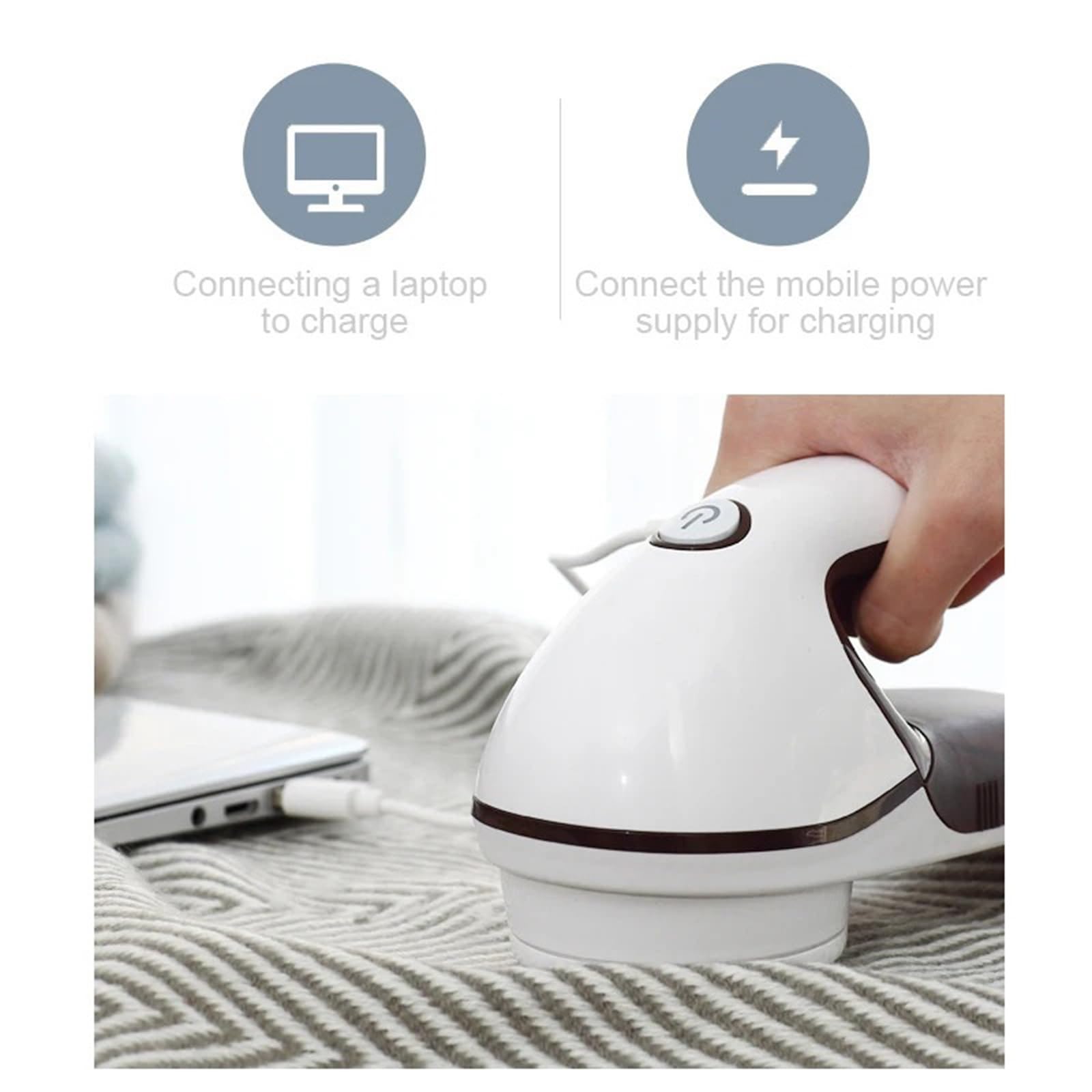quitapelusas Eliminador de pelusa eléctrico for ropa, máquina de pellets de pelusa, cortadora de bolas de pelo de tela for suéteres, elimina la pelusa de la ropa, USB portátil quitapelusas de ropa