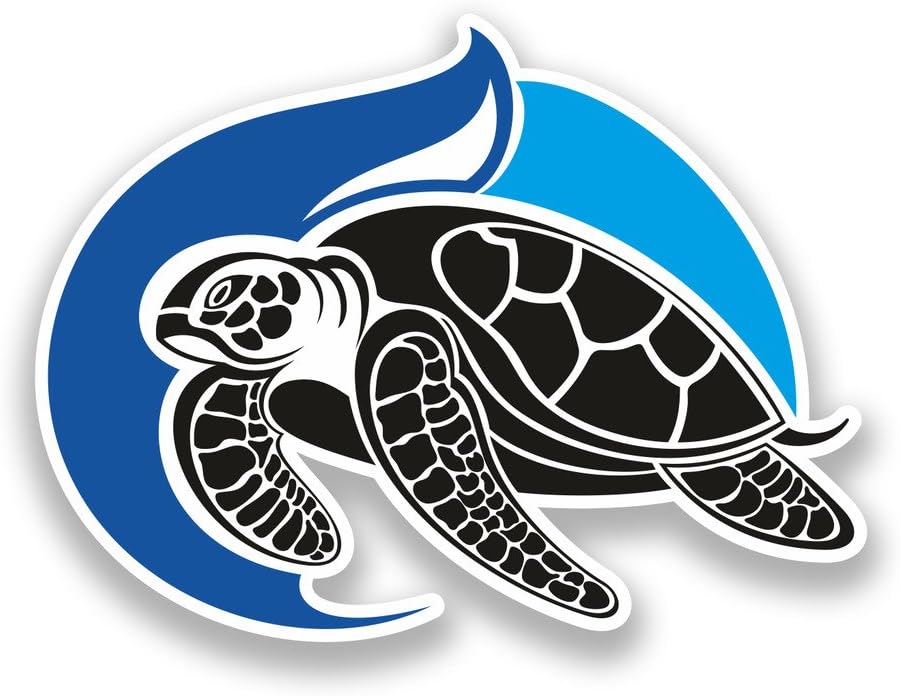 2 x 30cm/300mm Tribal Turtle Vinyl Stickers Travel Luggage Sea Animals #7368