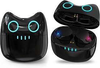 AMAFACE Small Earbuds Kids Wireless Headphones 36H Playtime IPX5 Waterproof Stereo Noise Cancelling Wireless Earphones,Bluetooth Earbuds with Mic for iPhone Android(Black)