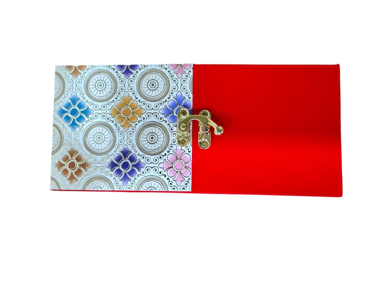 Cash Box Decorative Wedding Fancy Shagun Cash Box, Jewellery Box, Red with Floral Pattern(Pack of 1) (Red Valvet Cash Box A)-image-49