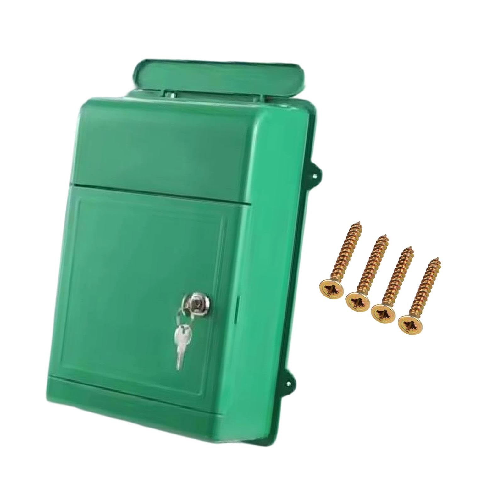 Bnf® Wall Mounted Mailbox Wide Opening Collection Box for Cards Newspapers School Green|Home & Garden-image-47