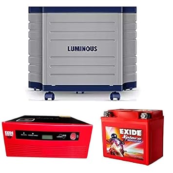 Exide Battery + Exide Inverter + Luminous Inverter Trolly (Single and Combo) (Trolly + Battery + Inverter)
