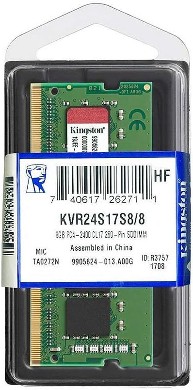 KingstonKVR24S17S8/8 8 GB 2400 MHz DDR4 Non-ECC CL17 SODIMM 1R x8 RAM Memory Kit - Green