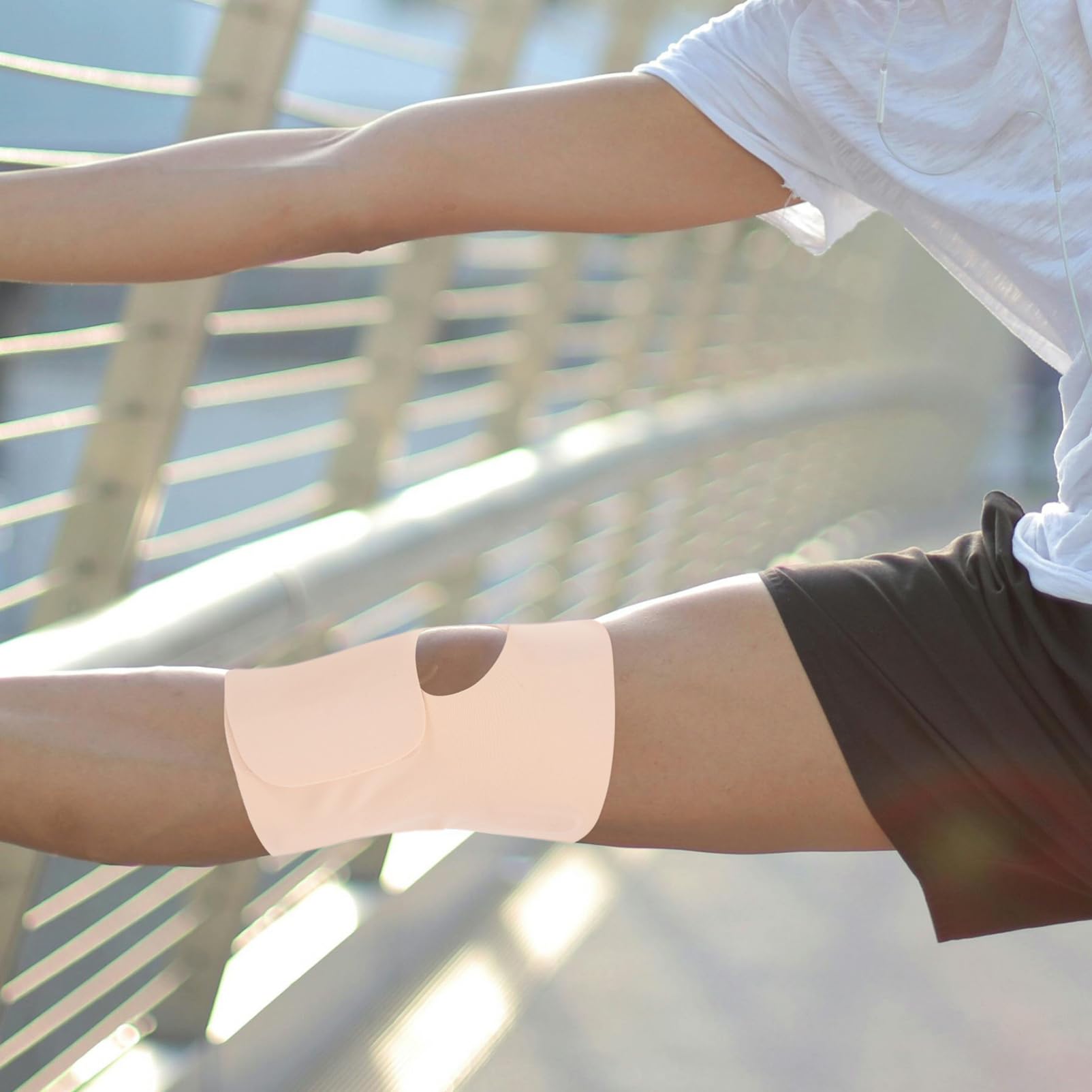 NOLITOY Adjustable Brace Portable Support Sport Training Running Pads Workout Sports Brace for Women Men Beige