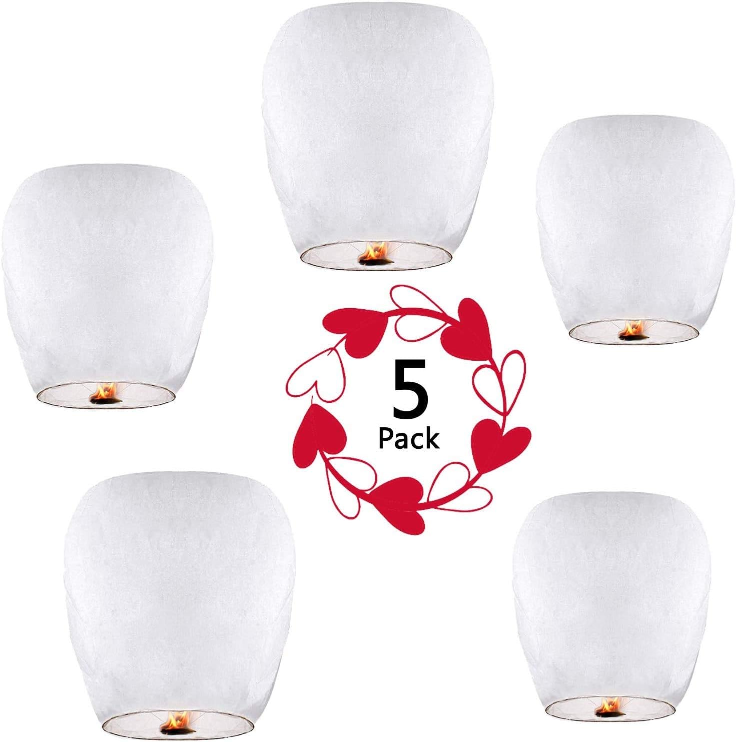 5 Packs Japanese Paper Lanterns Chinese White Paper Lanterns to Release