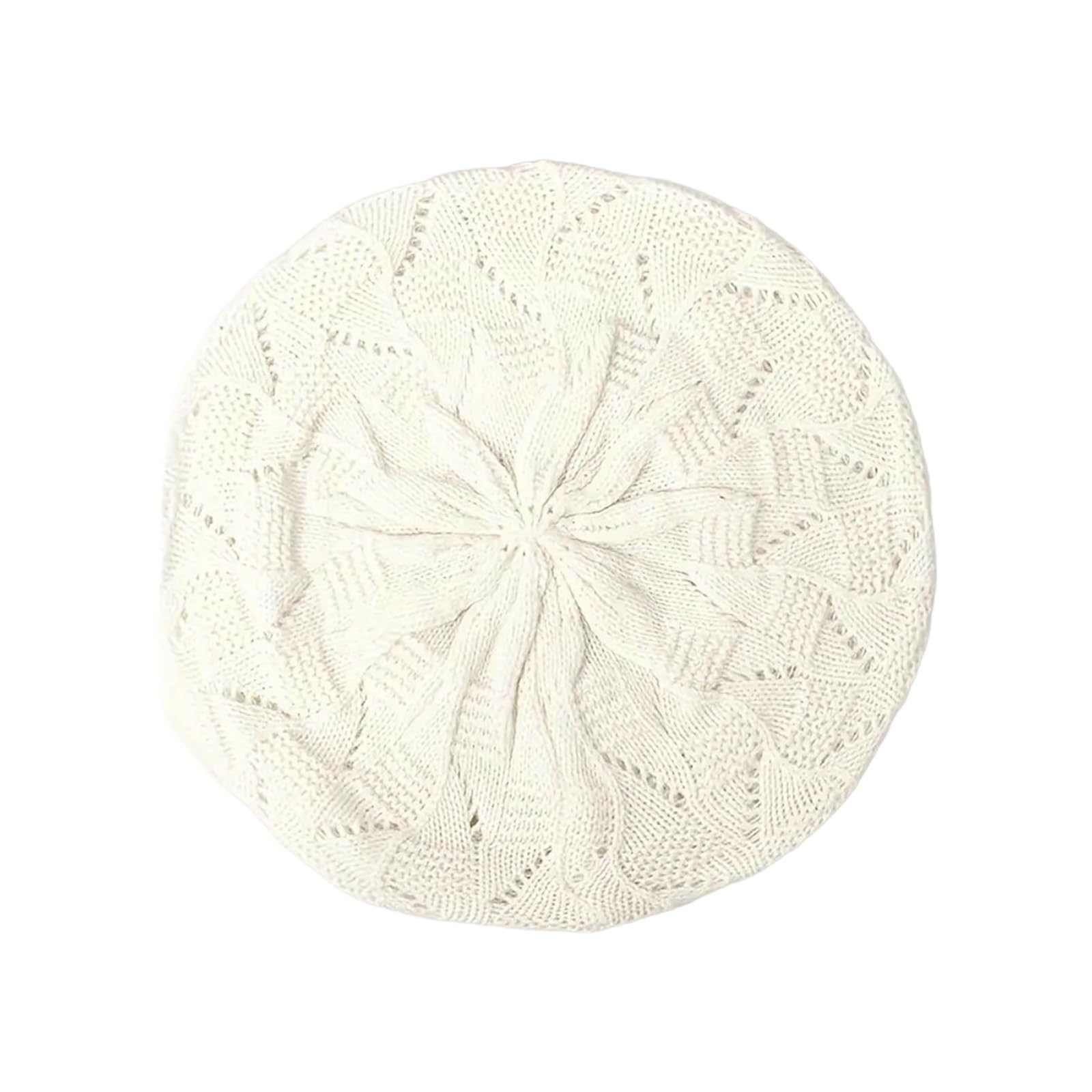 MICFENY Elastic Stretchy Hollowed Berets Cap Breathable Lady Casual Painter Hat For Women and Teens Girl Everyday Wear