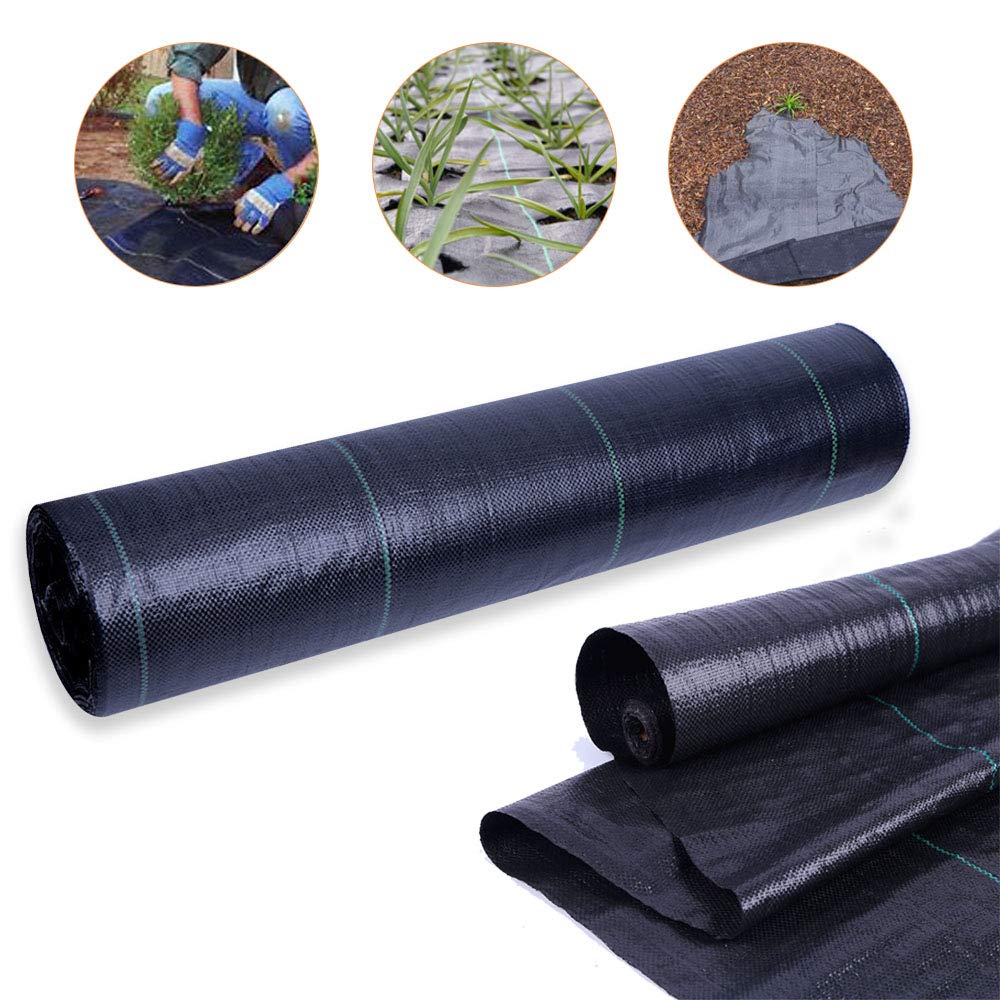 labworkautoGarden Weed Barrier Landscape Fabric Heavy-Duty Weed Block Gardening Mat 3ft50ft 3ft100ft 3ft150ft 3ft200ft 3ft250ft 3ft300f