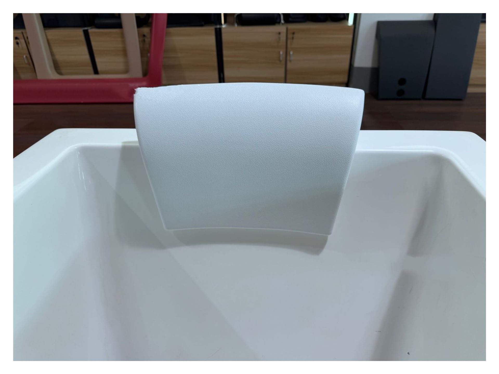 Reposacabezas De Almohada De Bañera Almohada De Baño Cuero Sintético Impermeable Gruesa Cómoda Elástica con Ventosa Grande Cuadrada Borde Recto