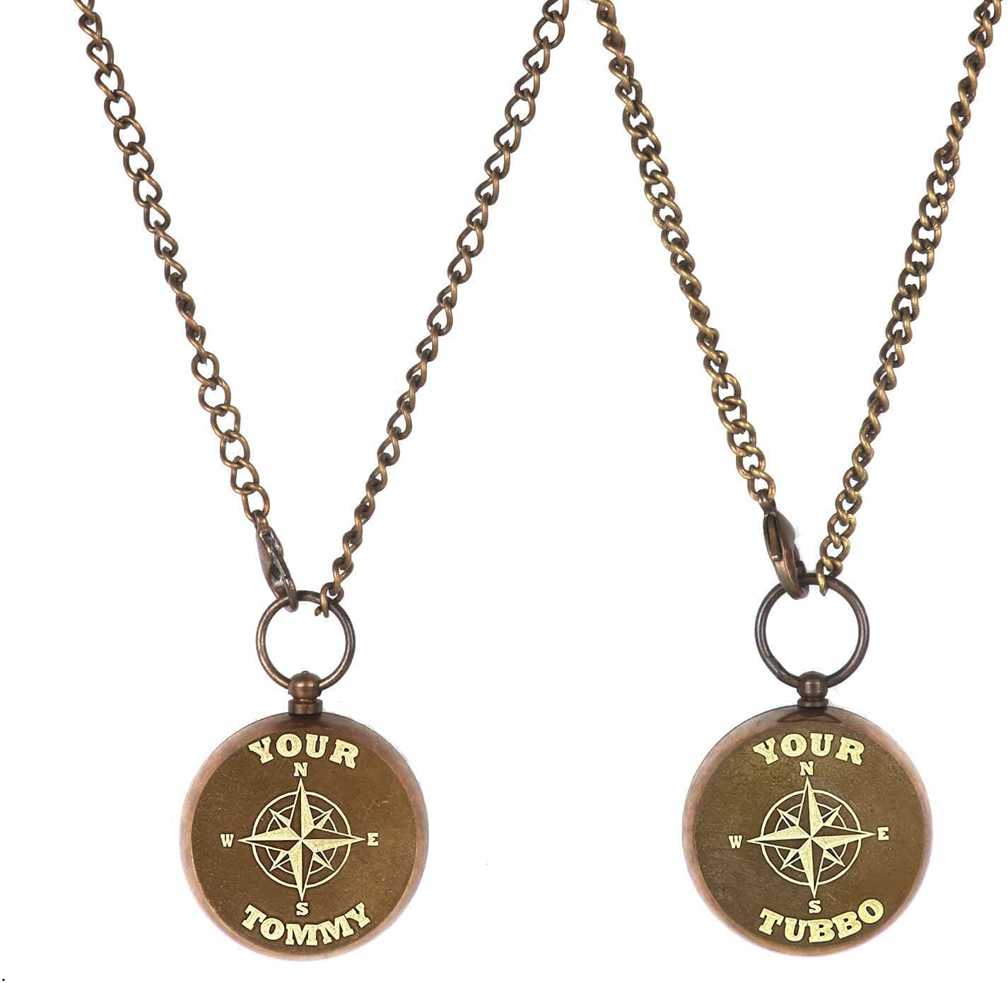 Nautical-Mart Your Compass Necklace - Love Pendent Compass - Locket Mine Craft (Brown Antique)