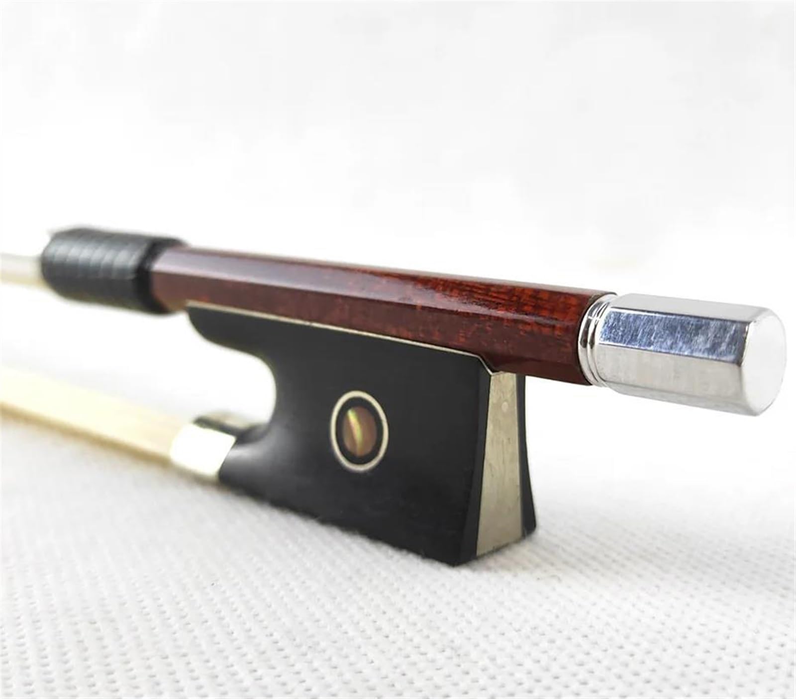 archetto violino Arco Per Violino In Fibra Di Carbonio Con Esterno In Legno Di Pernambuco Misura 4/4 In Argento Tedesco Con Risposta Rapida