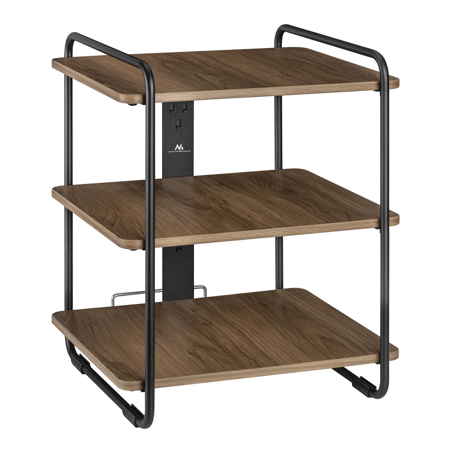 Maclean MC-978 Stilvolles Regal mit 3 Ebenen, Aufbewahrungsregal, Lagerregal, Max. Belastung 90kg, 454x400x496mm, Kabelmanagment, Ideal für Wohnzimmer