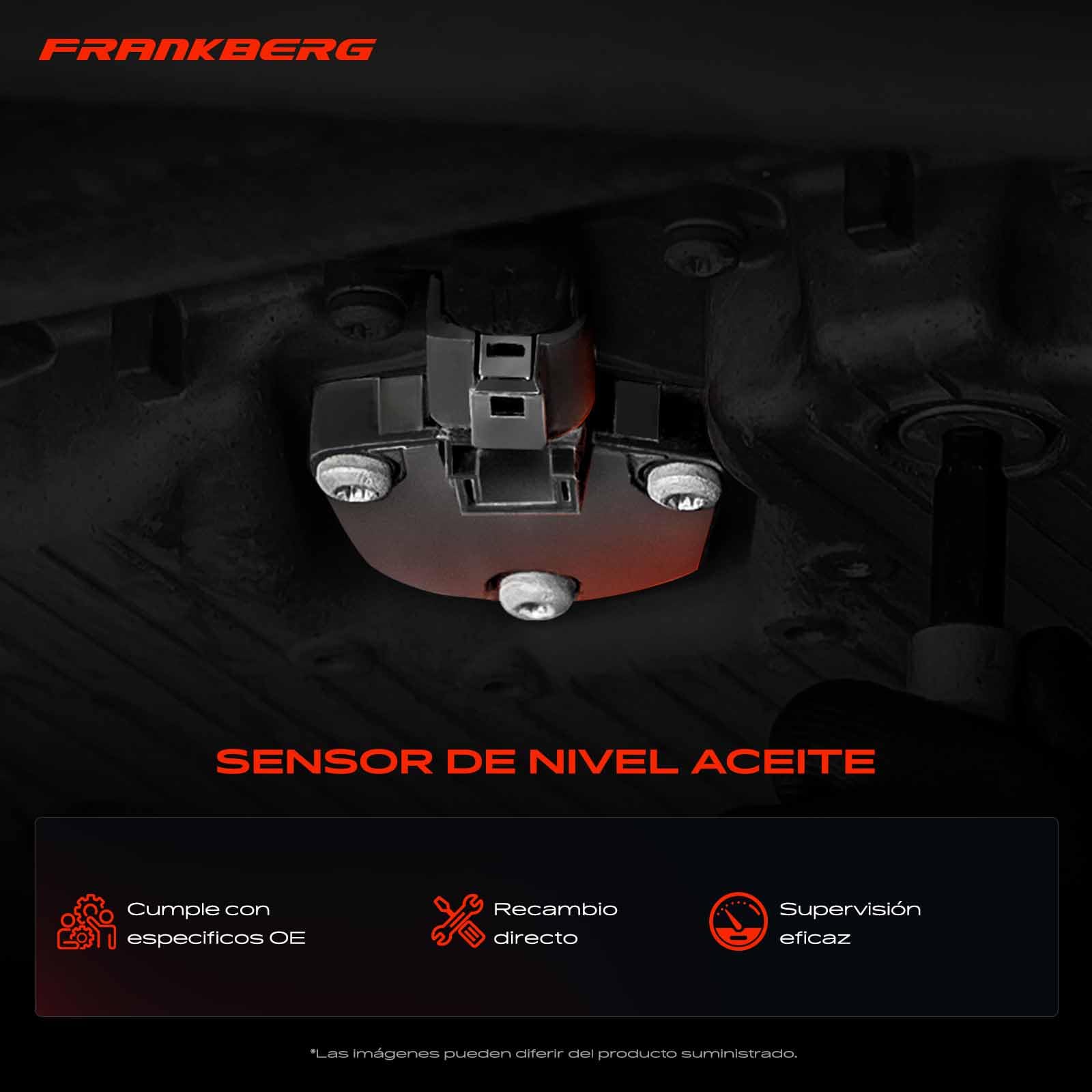 Frankberg Sensor de nivel de aceite | Compatible con: Serie 5 F10, Serie 3 E90, Serie 6 Coupé F13, Serie 5 Touring E61, X6 E71 E72, X5 F15 F85