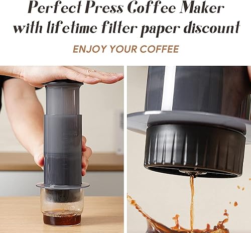 Miniatura 2 de Máquina de prensa de café  Nuevo diseño de mayor capacidad hace rápidamente delicioso café sin amargor  1 a 3 tazas por prensado (máquina de café)