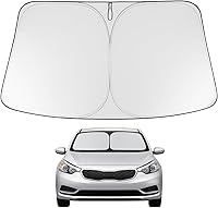 Vista 259 de Proadsy 2025 - Parasol para parabrisas actualizado con ajuste personalizado para Nissan Rogue 2014-2020, protector plegable de 4 capas