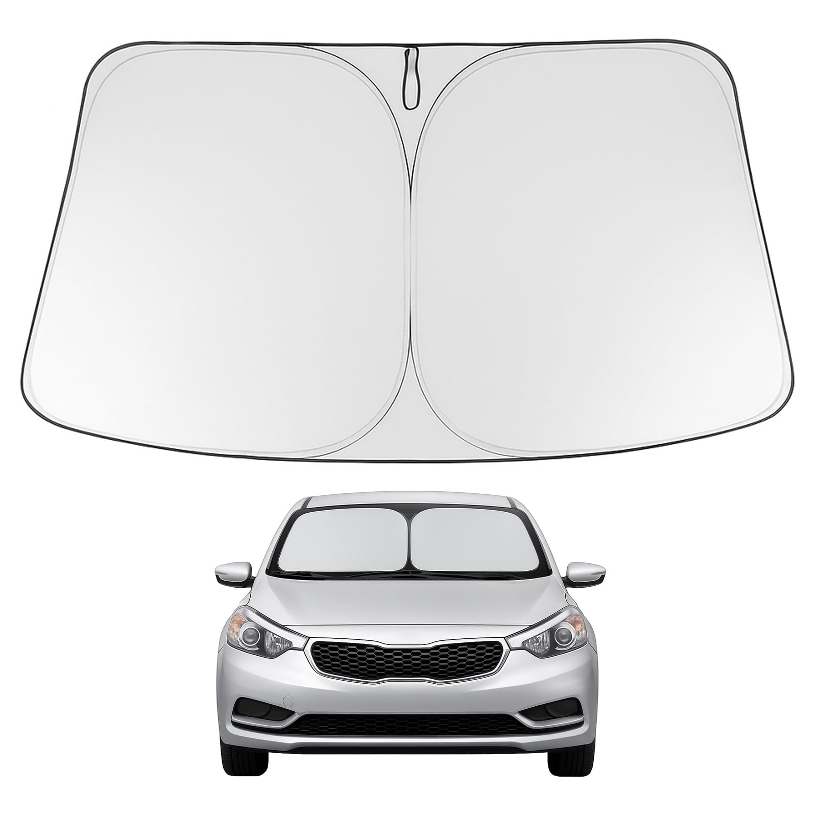 Proadsy Custom Fit 2014-2018 Kia Forte Windshield Sun Shade, Blocks Heat