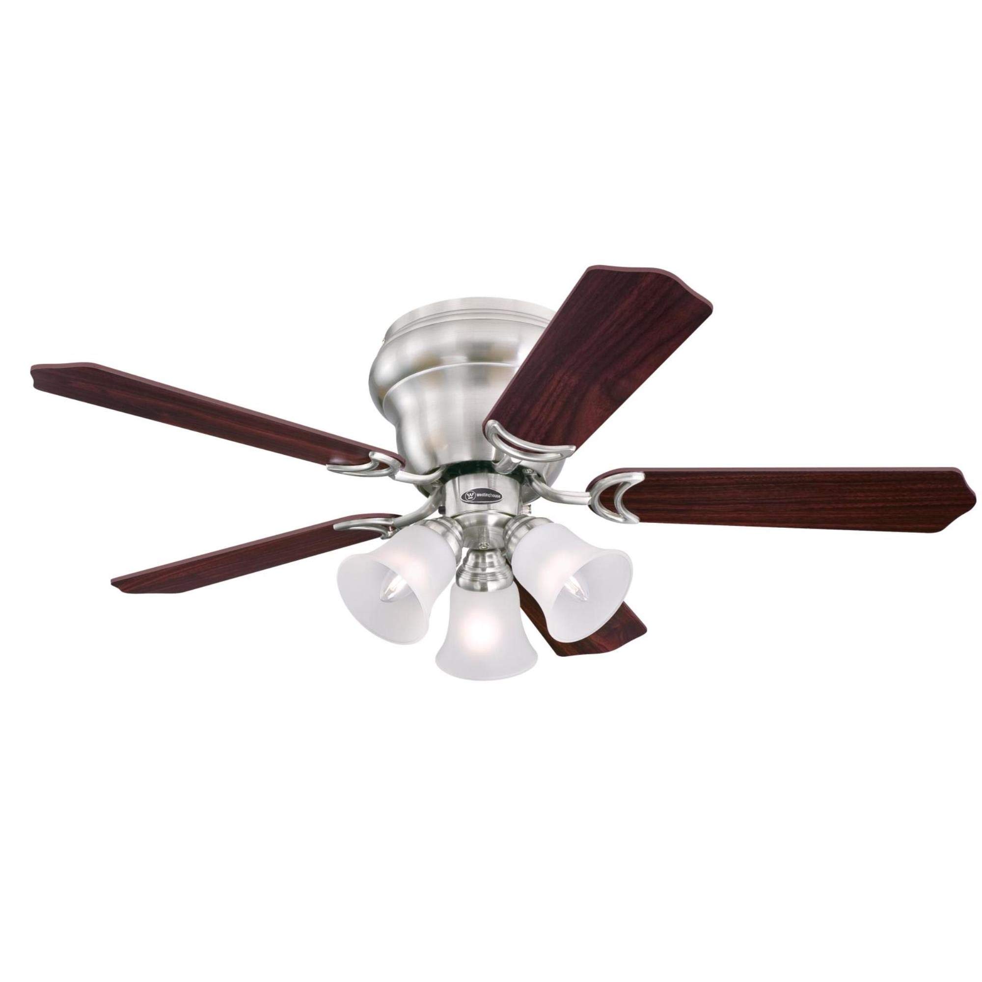 Westinghouse Contempra Trio Ceiling Fan with Light, 42-Inch, Brushed Nickel