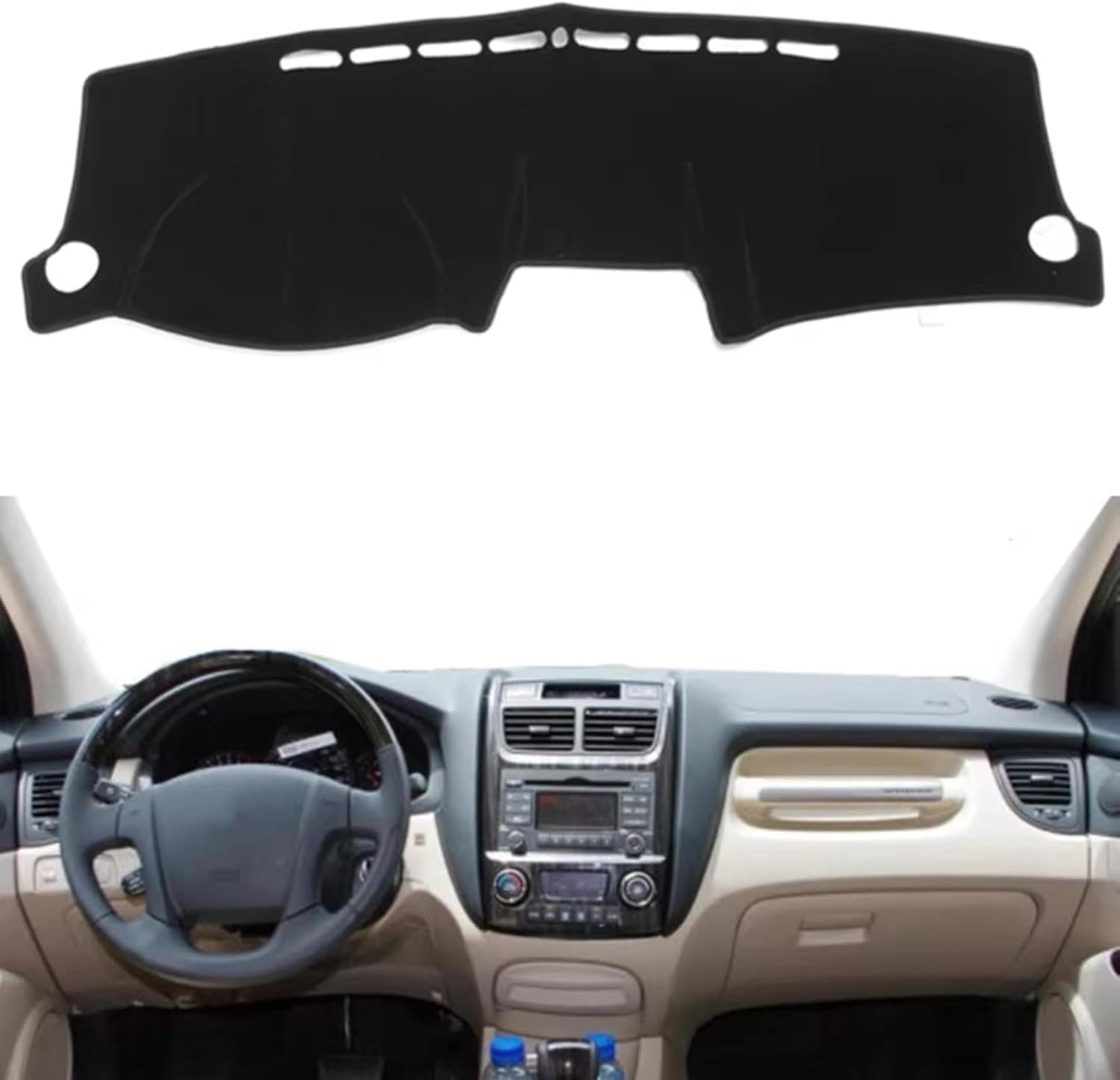 DdaiXQ Car Dashboard Mat For Kia Sportage JE KM 2005-2010, Anti Slip Anti Glare Dustproof Dashboard Cover Pad Protector Dash Cover Sunshade Dashmat