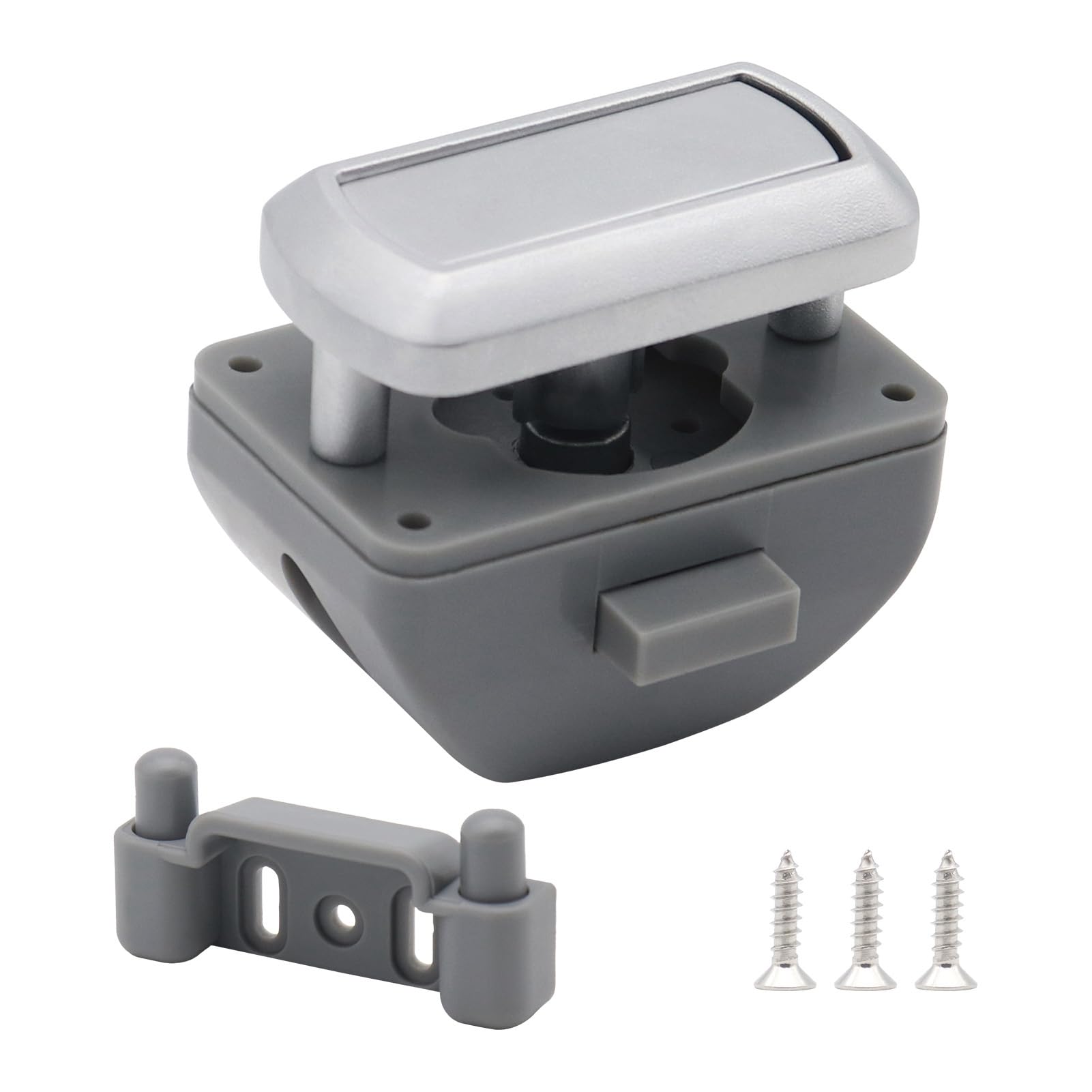 CYDZSRA Boat Motor Home Cabinet Locks Efficient Locking Solutions Keyless for Camper Car Users Convenient Efficient Boat Motor Home Cabinet Drawer Lock, Matt Silver