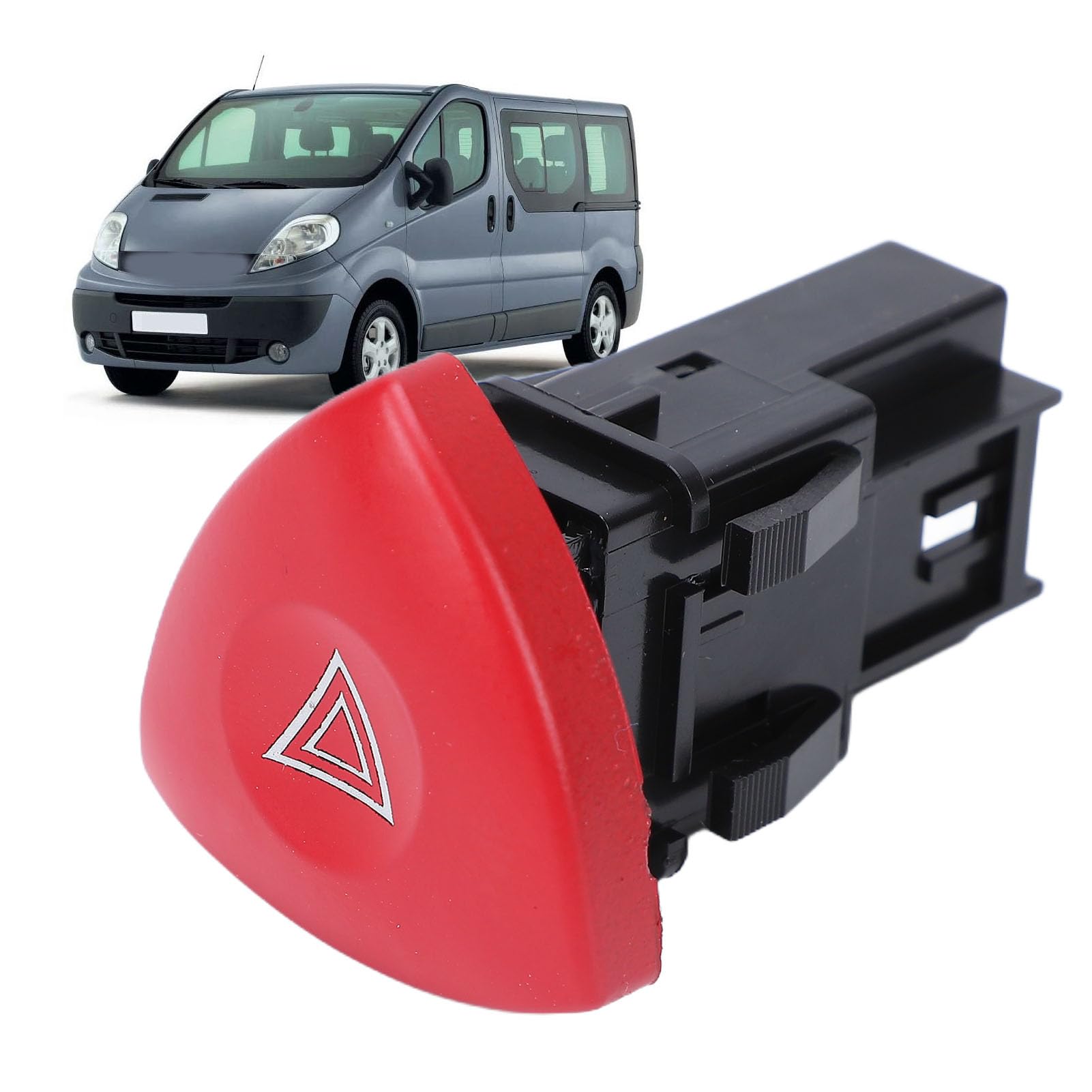 Aramox Interruttore Luci di Emergenza, 8200442724 Installazione Facile Plug and Play per MASTER Rosso