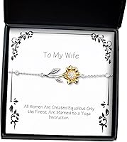 Vista 1 de Game On Novelties Useful Wife Sunflower Bracelet, All Women are Created Equal but Only The Finest are, for Wife, Humorous Wife Gifts, Funny Gifts