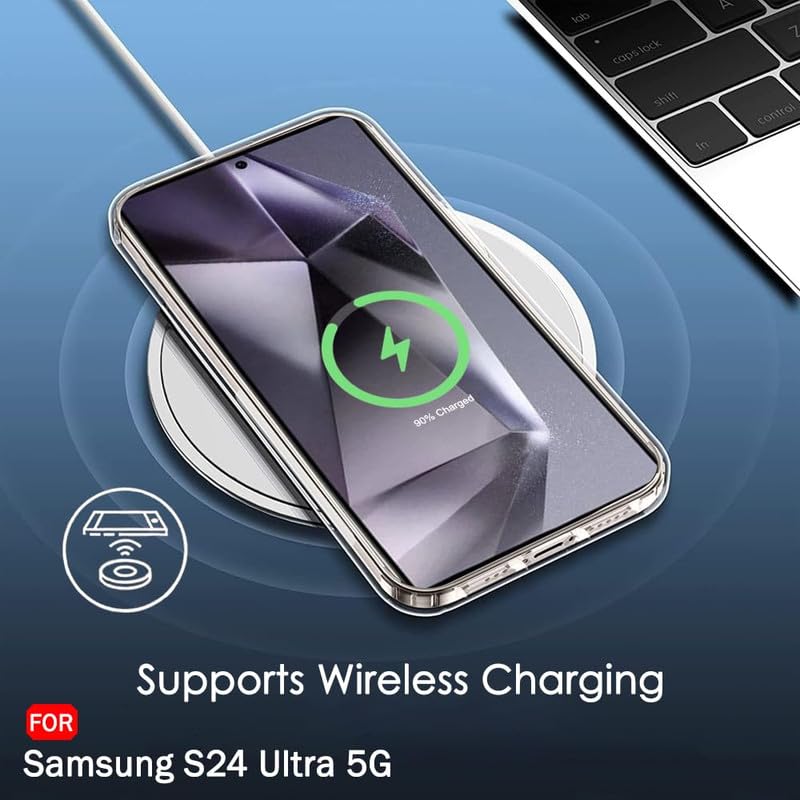 Image of Case Creation New Samsung S24 Ultra Premium Imported 0.3mm Crystal Clear Totu Silicone Transparent Flexible Soft Corner Protection with TPU Slim Back Case Color Cover for S24 Ultra