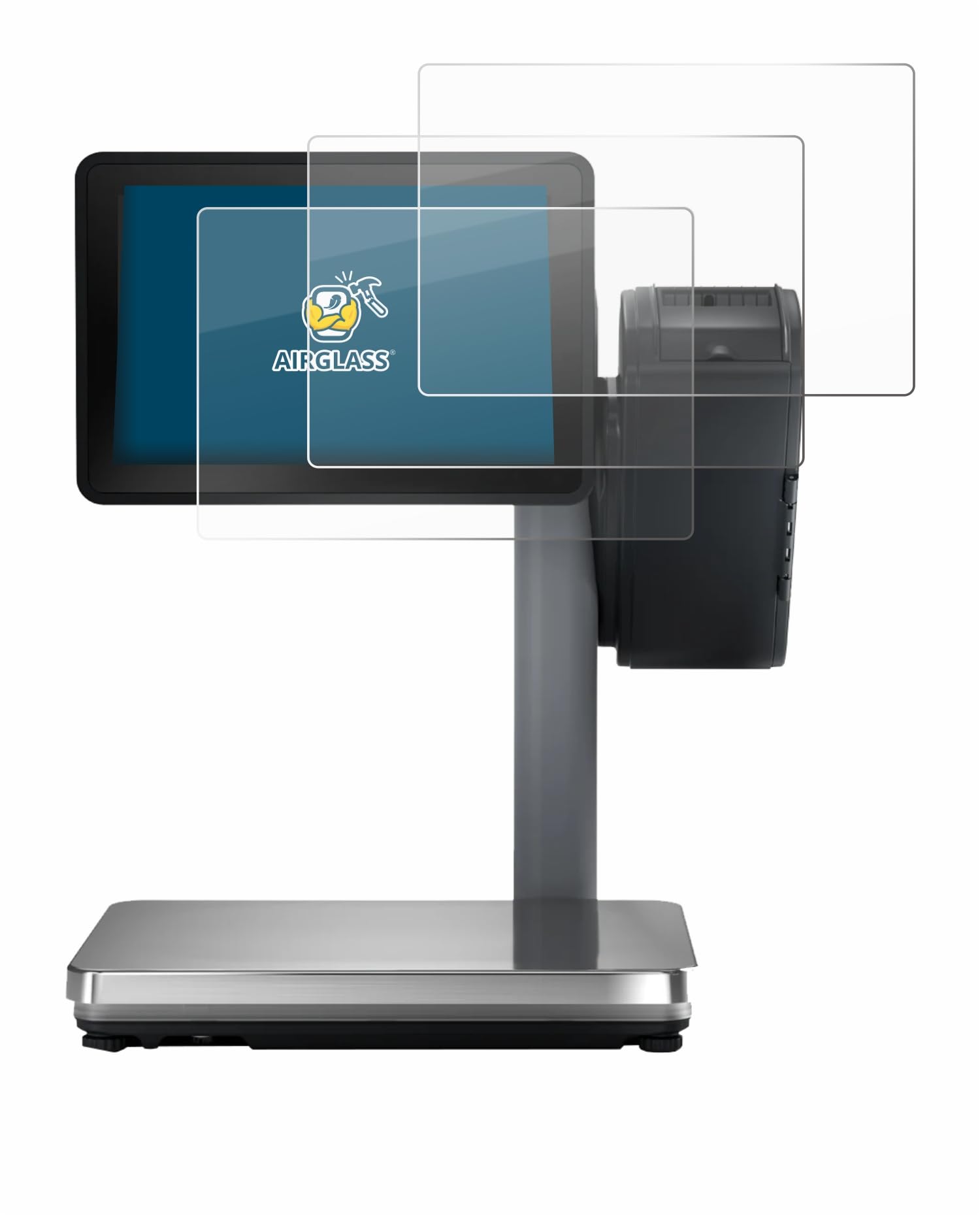 BROTECT 3 Unidades Lámina Cristales para Bizerba Q1 expert 800 12.1" | Transparente Protección Pantalla Made in Germany, Dureza 9H Anti-Arañazos Protector Cristal