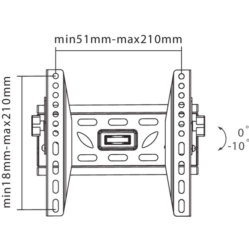 NewStar LED-W220 Supporto da parete per monitor TV nero 22-40 50kg