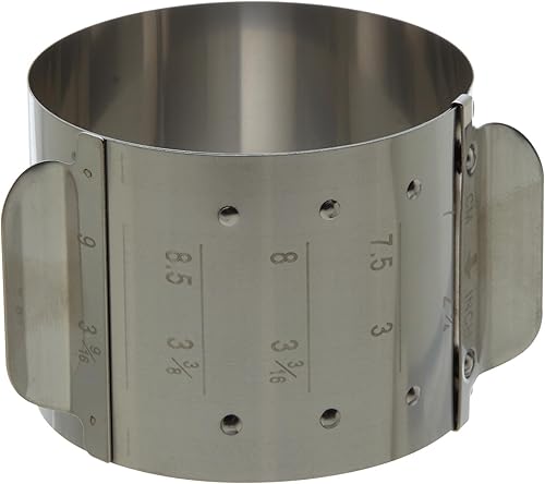 Ateco 4952 juego de moldes redondos para alimentos, 2.75 x 2.1 pulgadas de alto, juego de 4 unidades, incluye 2 anillos