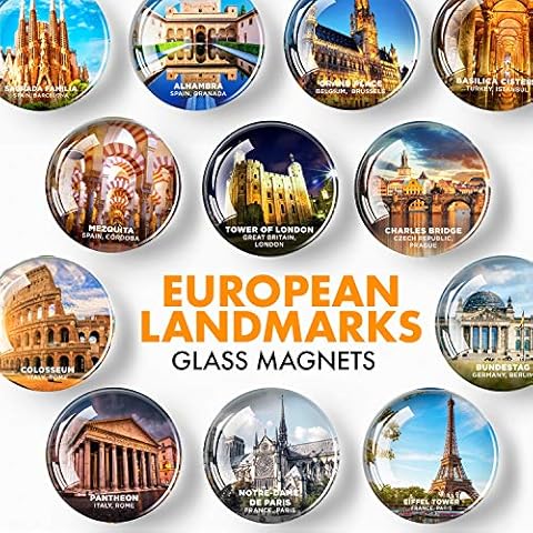 Fridge Magnets Cute Cities Set with Stickers Cover