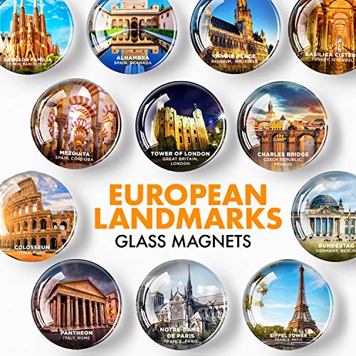 Imanes de Nevera de Ciudades Lindas, imanes Decorativos de Vidrio para Nevera, imanes de...