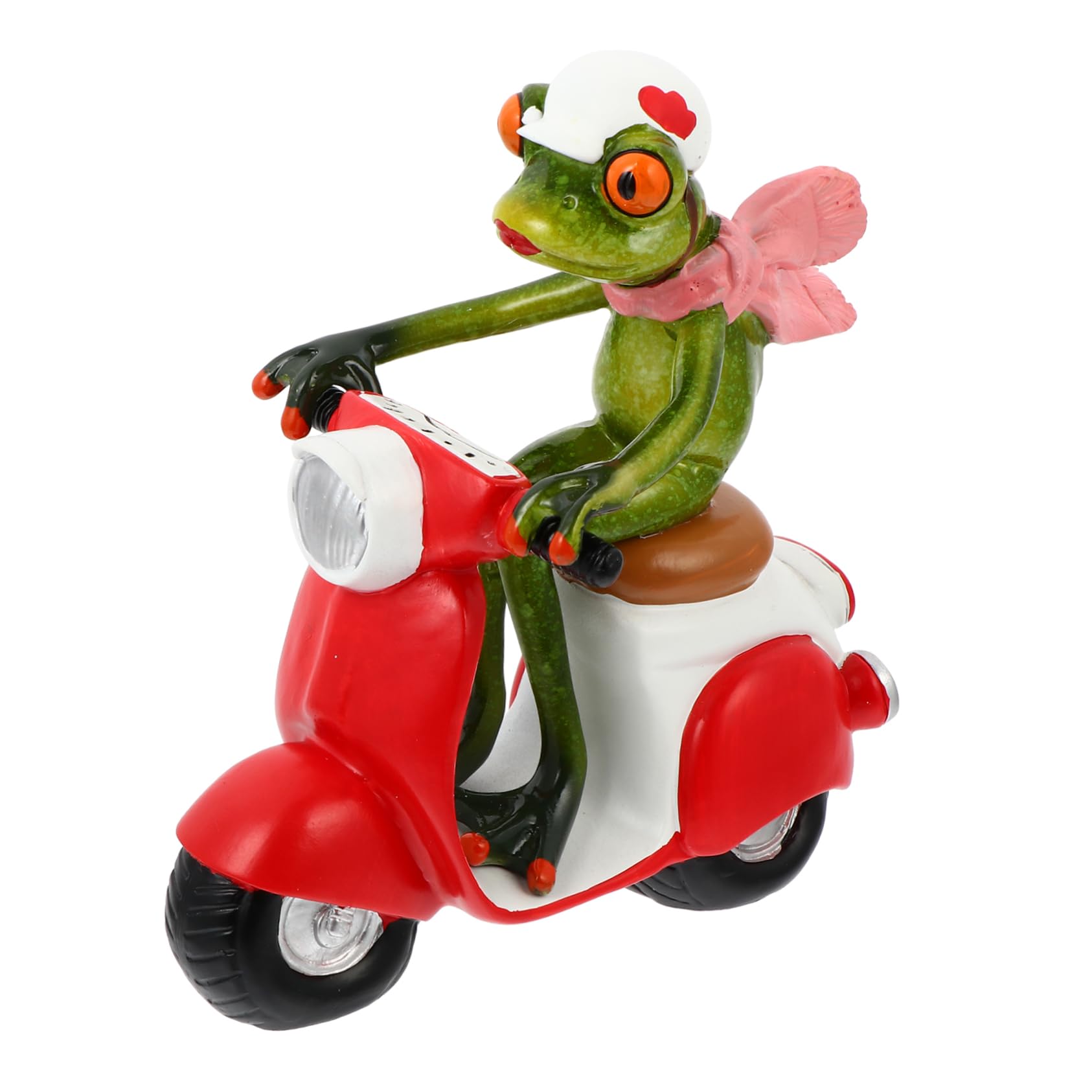 Amazon.co.jp: BIUDECO 樹脂製カエルモチーフ卓上飾り クリエイティブオートバイ乗りデザイン ユニーク装飾品  屋内外向け居間園デスクトップ用 : ホーム＆キッチン