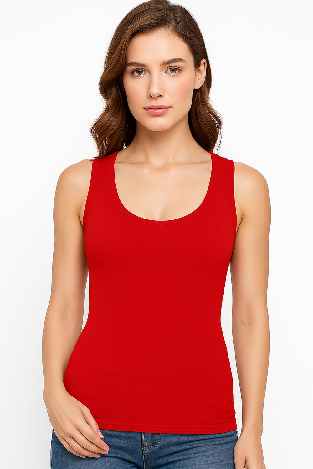 sona Women's Sando Style Cotton Tank Top Camisole-picture-33