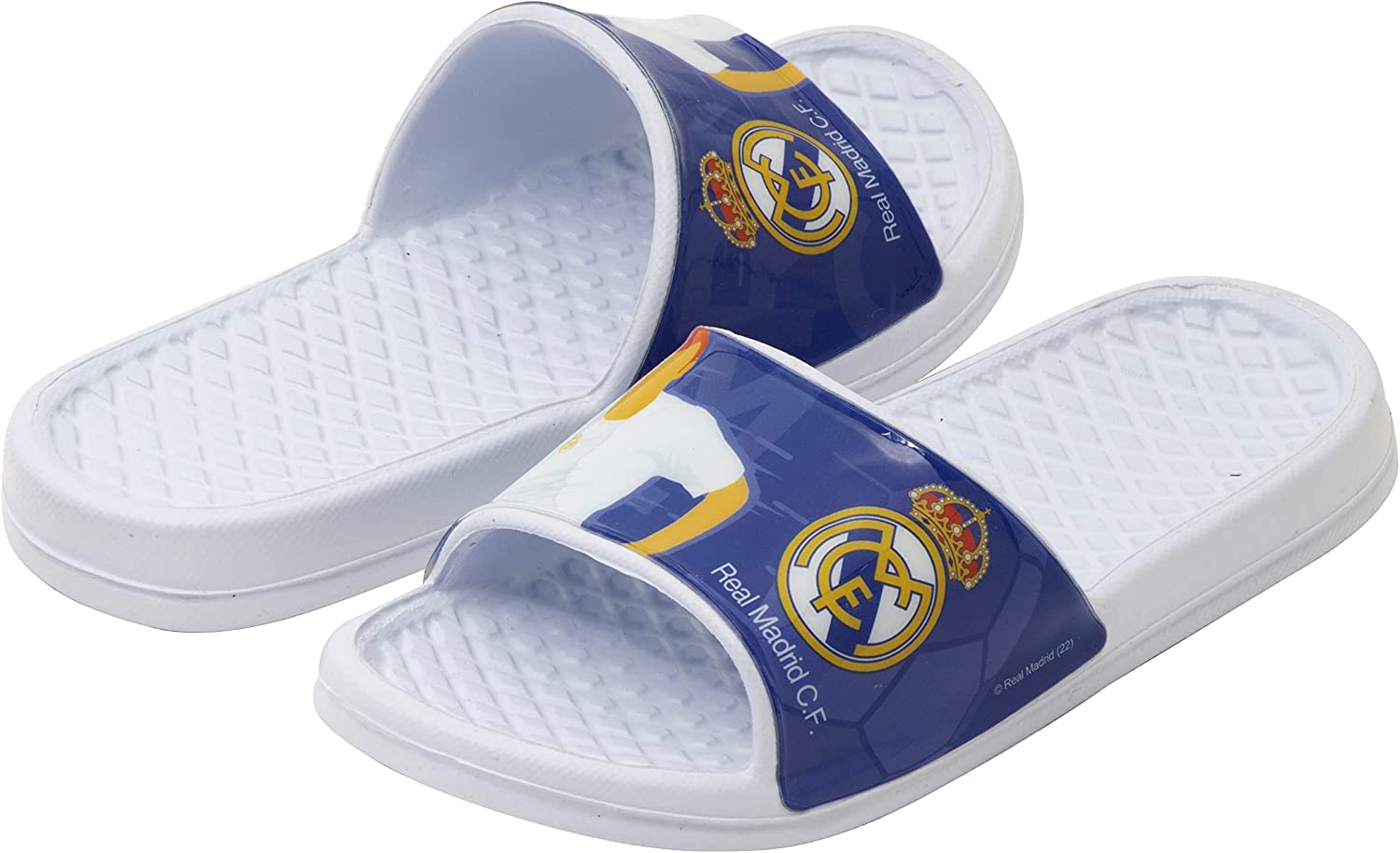 Chanclas Real Madrid para Playa o Piscina | Flip-Flop Real Madrid Club de Fútbol para Niños