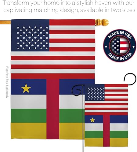 Miniatura 4 de Americana Home & Garden Bandera de jardín de la amistad de Estados Unidos con soporte de la nación regional internacional, país del mundo, área