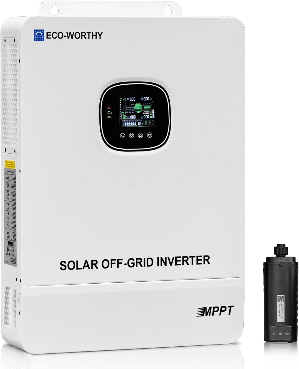 ECO-WORTHY 10000W DC 48V UL1741 Solar Inverter with WiFi,AC Output 120V/240V,Support Parallel,Built-in 2 MPPT Solar Controllers,Max 200A Battery Charging,Parallel Up to 6 Units 48v Inverter Charger