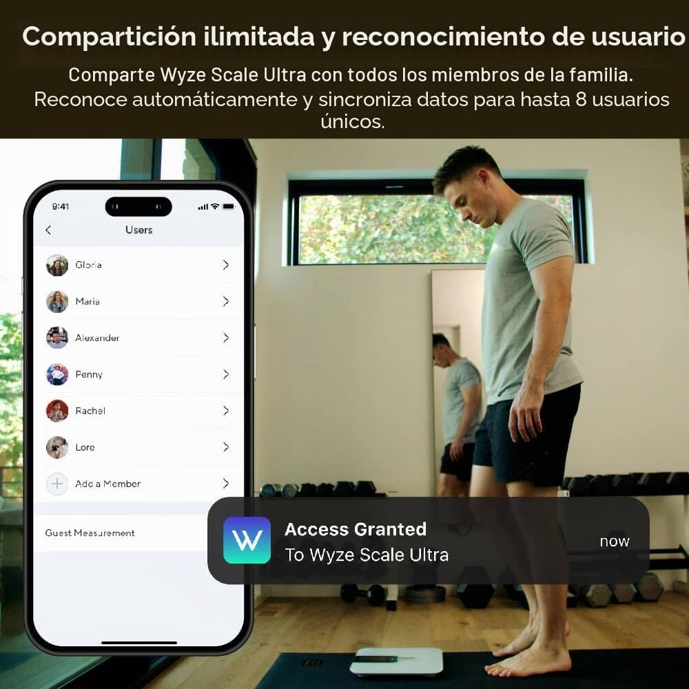Wyze Scale Báscula ultra, inteligente, color blanco