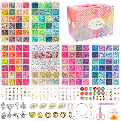 Perles Heishi plates LINAYE kit de fabrication de bracelets d'amitié colorés en famille