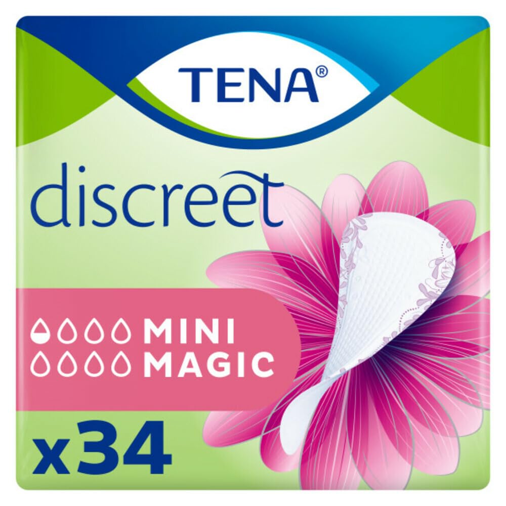 Tena Lady Mini Magic Einlagen, Riesenpackung (6 Packungen je 34 Einlagen)