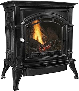 Ashley VF Cast Painted Flat Black Gas Stove (NG)