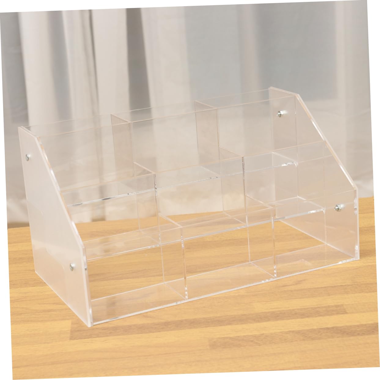 Healeved 3étage Organisateur De Pinceaux Transparent Avec Compartiments Pour Maquillage Cosmétiques Poudre Blush Surligneur Et Autres Petits Objets