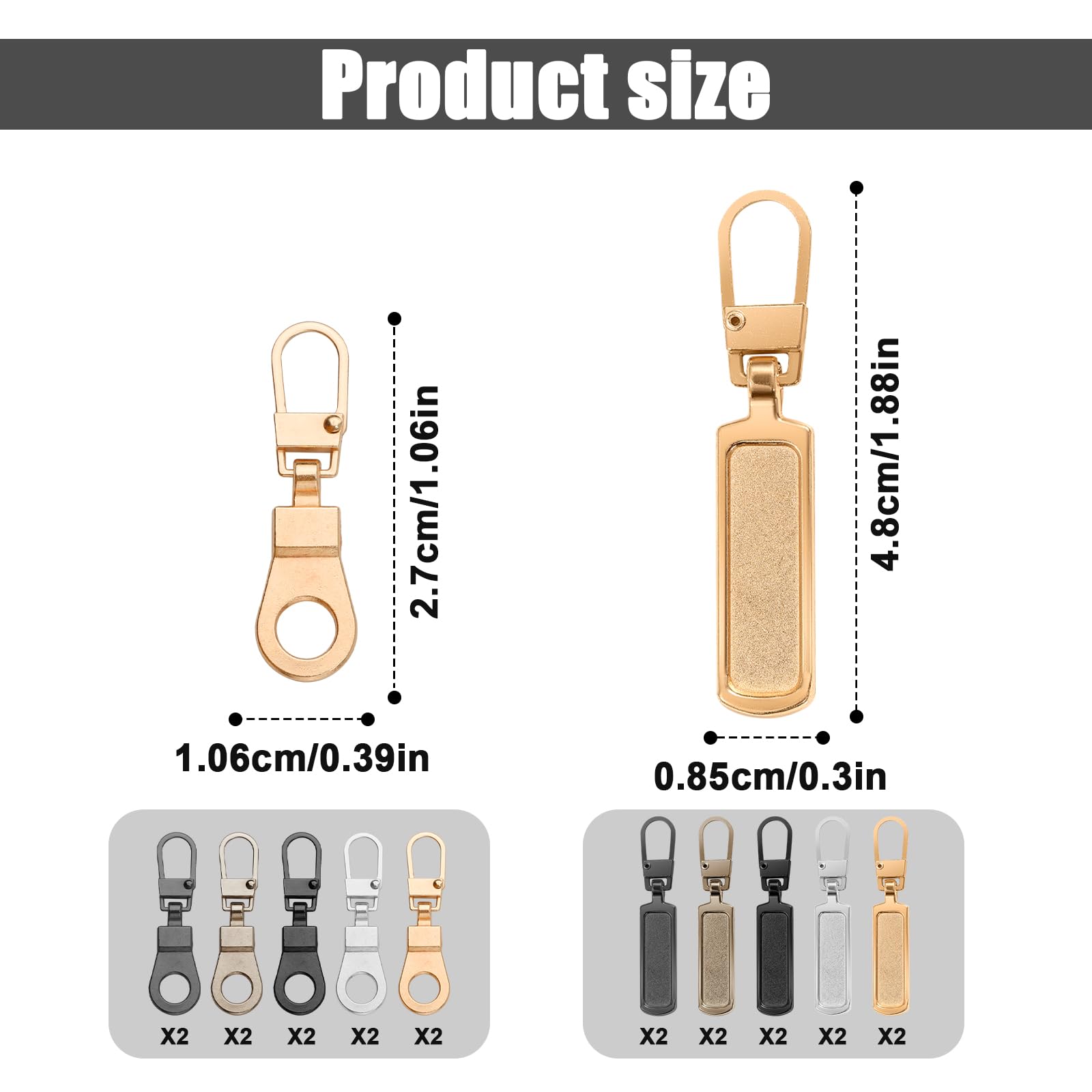 Tirette Détachable De Remplacement, 4/8 Pièces, Tirettes De Fermeture éclair, Kit De Réparation, Extension Pour Sacs De Vêtements