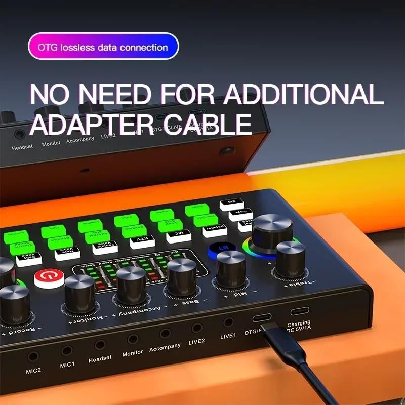 Mixer DJ, Mixer Interfaccia scheda audio live con effetti mixer DJ e podcast cambia voce