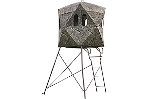 Guide Gear 6 Foot Tripod Hunting Tower Blind: Elevated, 2-Man Hunting Platform