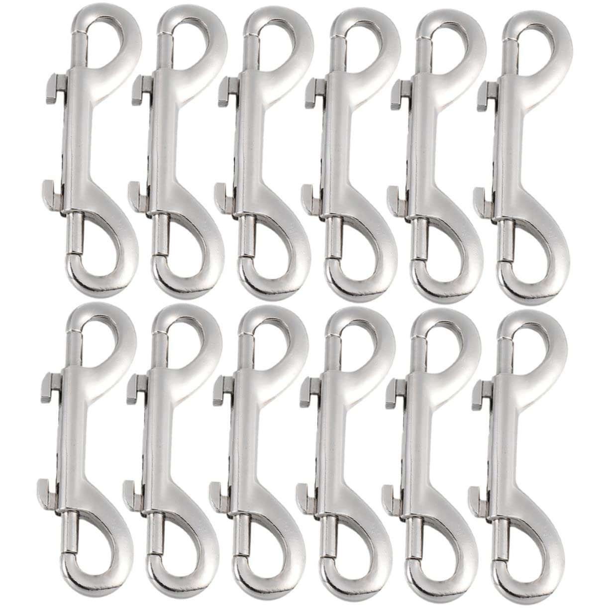 Mipcase 12 Pack Dog Leash Connector Hooks Metal Snap Hooks Double-Ended Heavy Duty for Dog Leashes Bag Straps Luggage Zinc Alloy