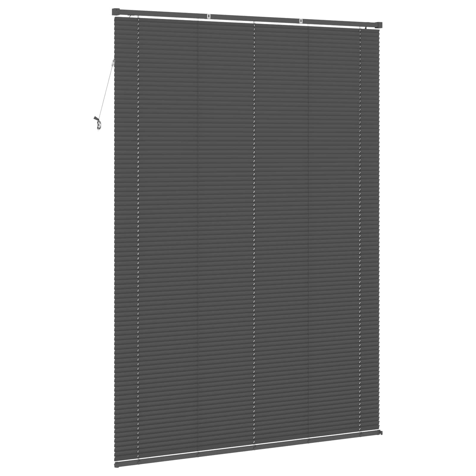 Store vénitien Gris argenté en PVC 213 x 160 cm 25 mm, persienne intérieure avec Clip de sécurité, Protection Solaire, contrôle lumière et intimité pour fenêtre, volet tamisant Durable
