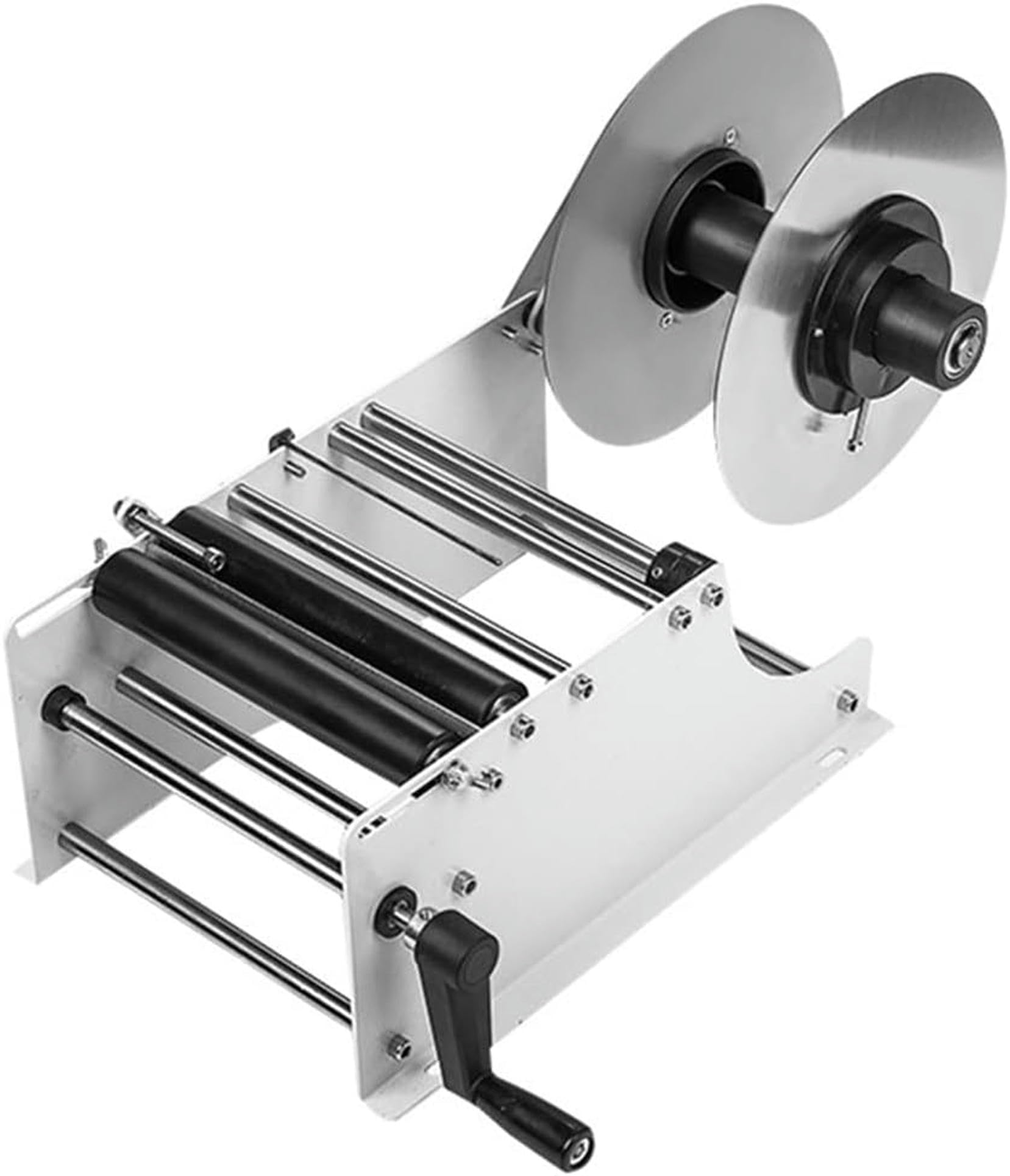 FHRKA Semi-Automatic Label Applicator Machine, Round Bottles Manual Labeling Machine, 20~40 Times/minute For Wide 10-150 Mm