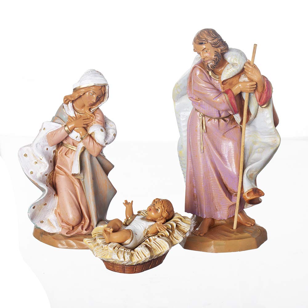 Nativity Figure, 3 pc Holy Family Set, 7.5" Scale by Fontanini – 7.5" Scale, Polymer, White, Pack of 3, Model 71811