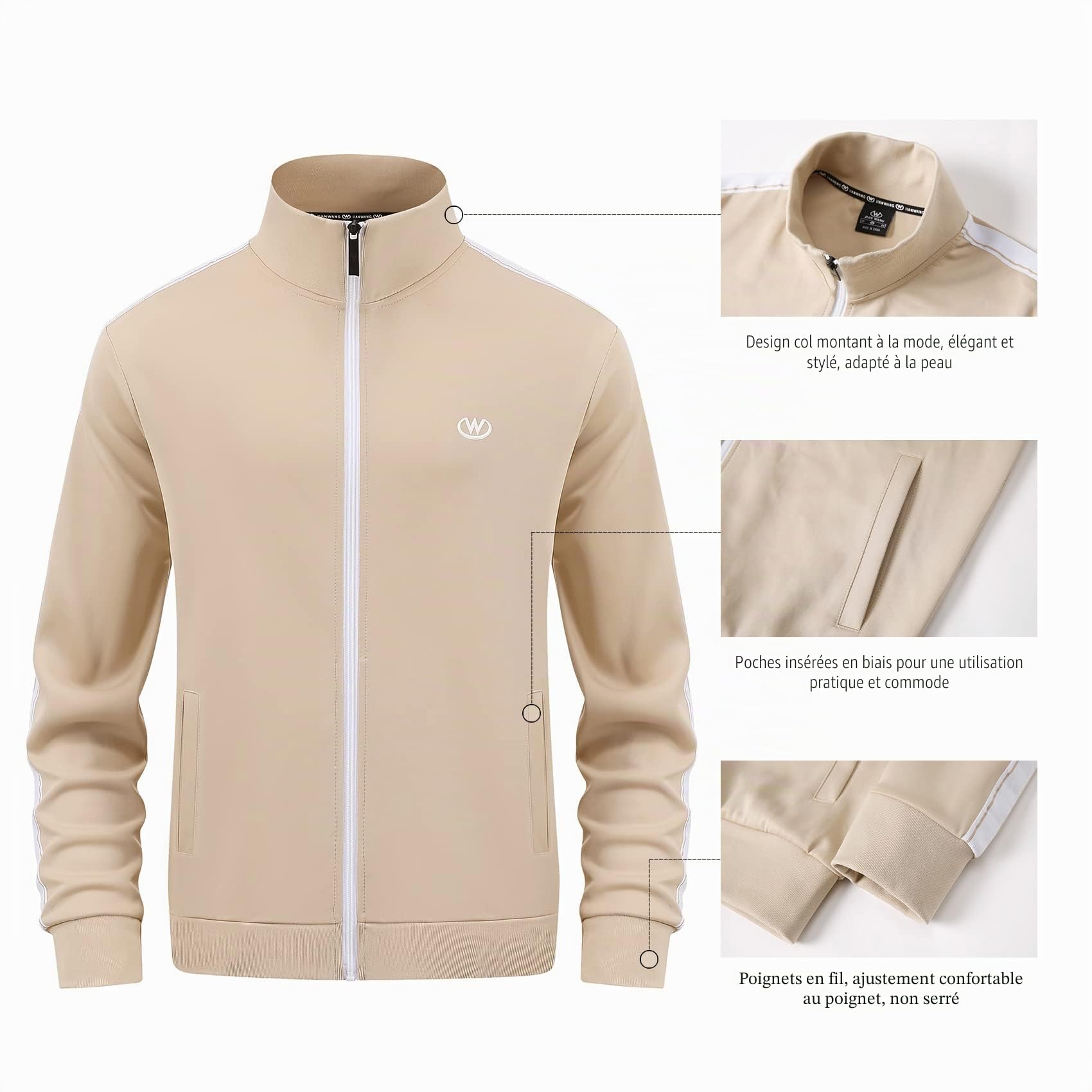 Survêtement pour homme - Survêtement de sport à manches longues - Survêtement de loisirs